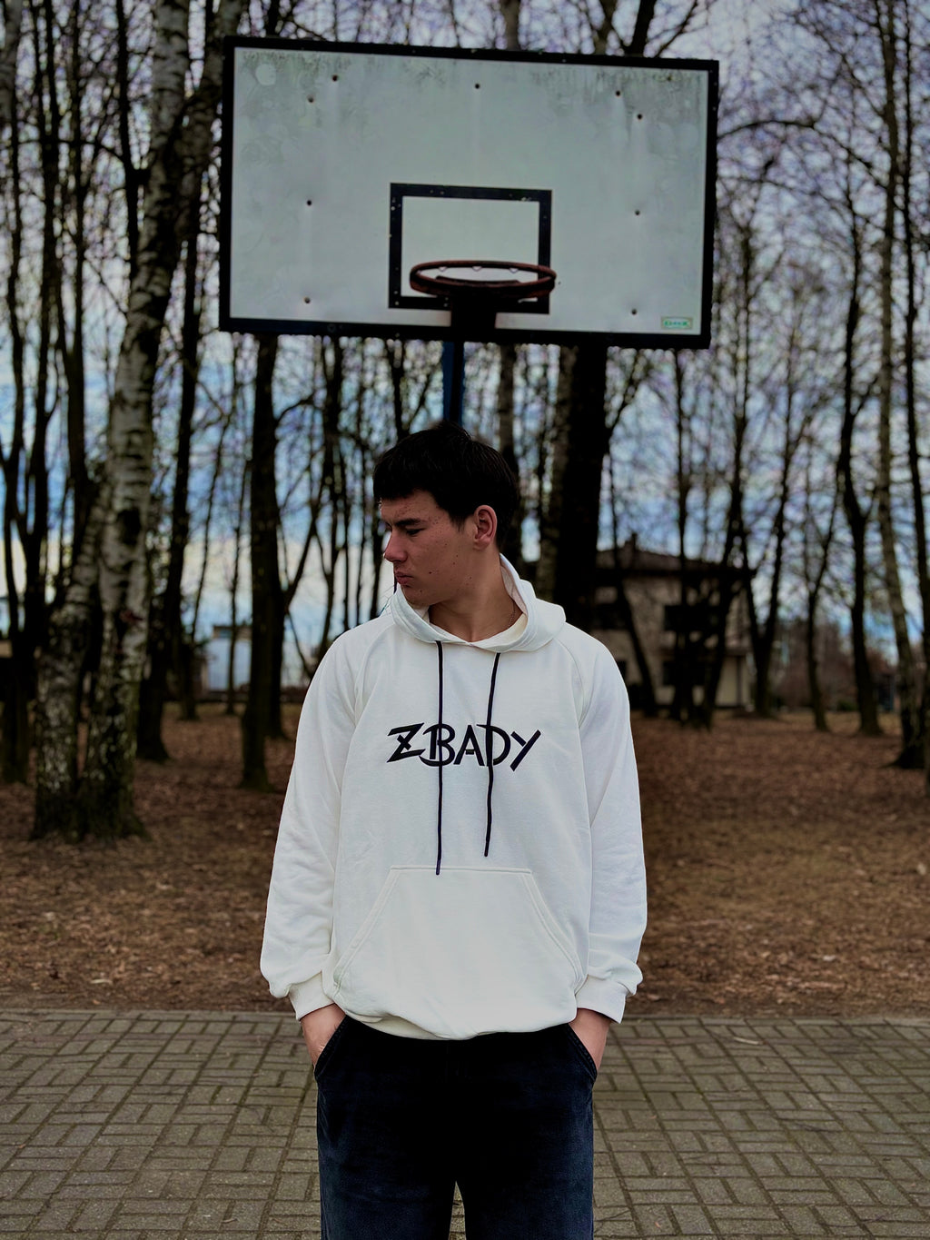 ZBADY bluza LOGO 0.2 (white) oversize