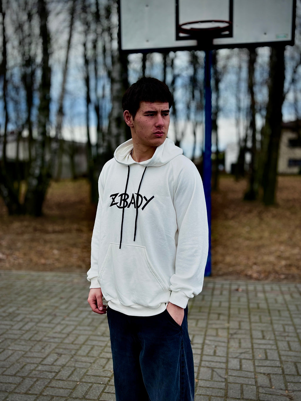 ZBADY bluza LOGO 0.2 (white) oversize